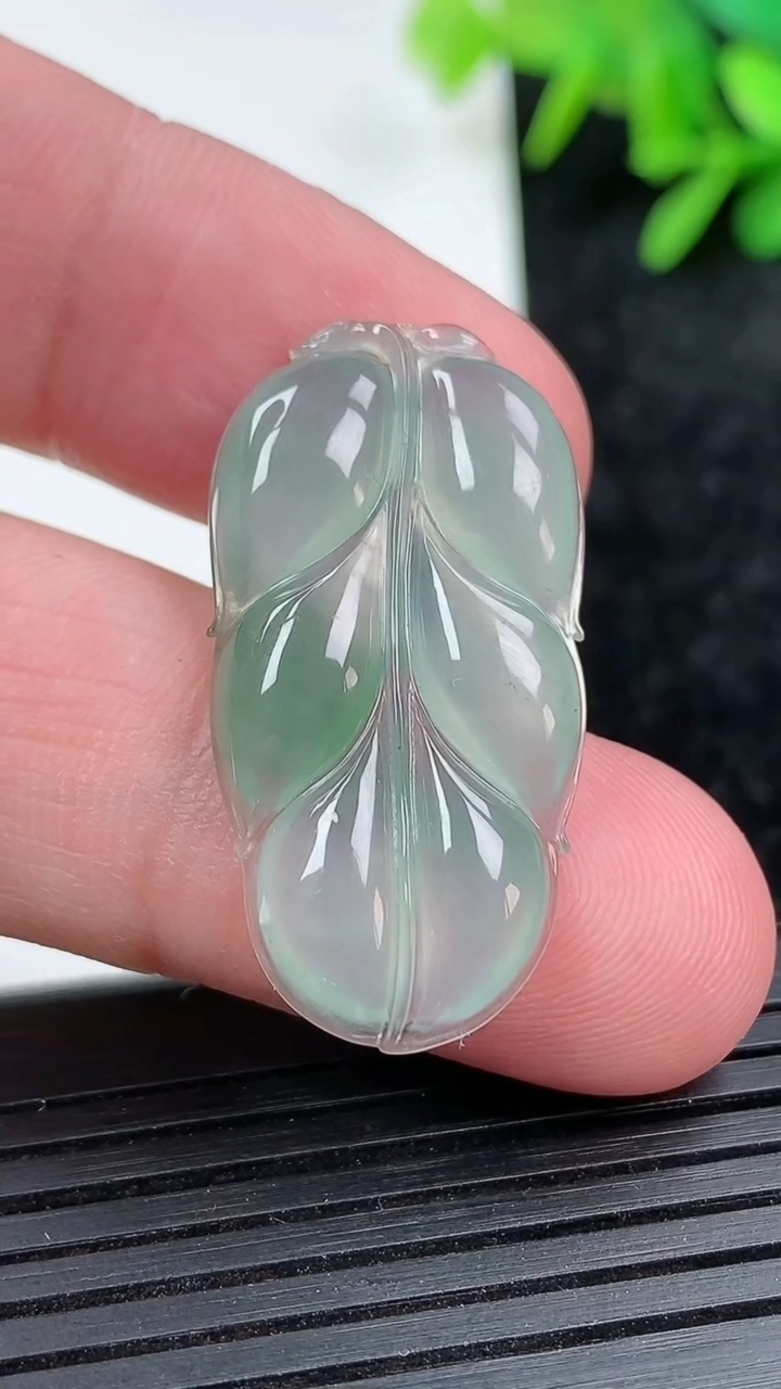天然A货翡翠金枝玉叶 叶子吊坠尺寸32.2-16.3-3.2重量:3.66g
3月15日