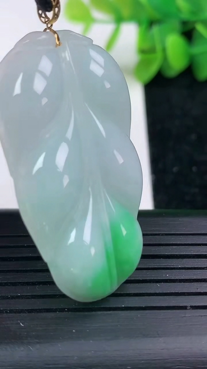 天然A货翡翠金枝玉叶 叶子吊坠尺寸43.6-26.7-6重量:12.36g
3月15日