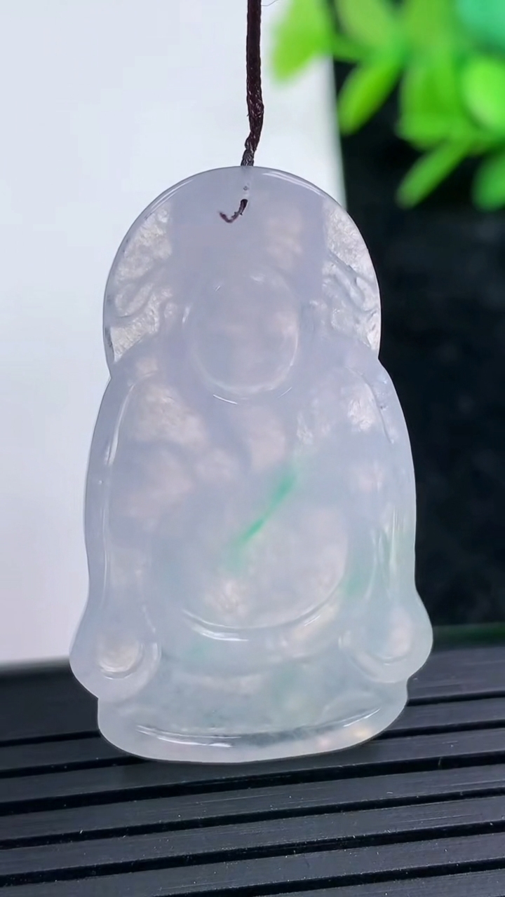 天然A货翡翠财神爷吊坠，尺寸39-23.5-6，重量:8.94g
3月16日