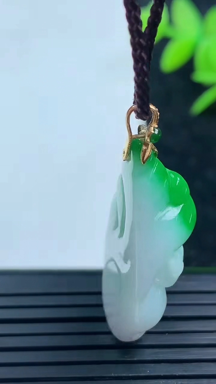 天然A货翡翠九尾狐吊坠尺寸32.3-16.8-9.4重量:7.59g
3月16日