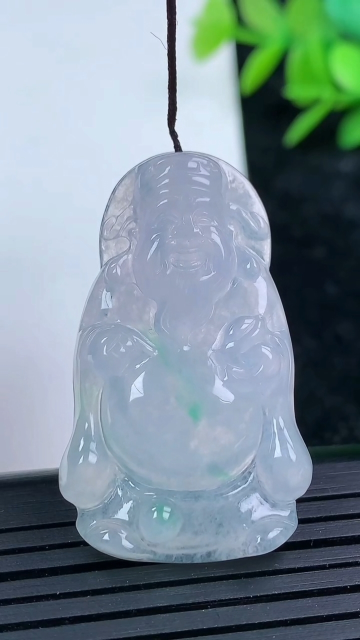 天然A货翡翠财神爷吊坠，尺寸39-23.5-6，重量:8.94g
3月16日