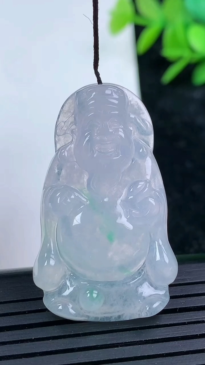 天然A货翡翠财神爷吊坠，尺寸39-23.5-6，重量:8.94g
3月16日