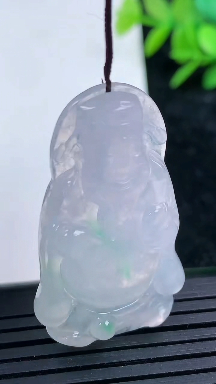 天然A货翡翠财神爷吊坠，尺寸39-23.5-6，重量:8.94g
3月16日