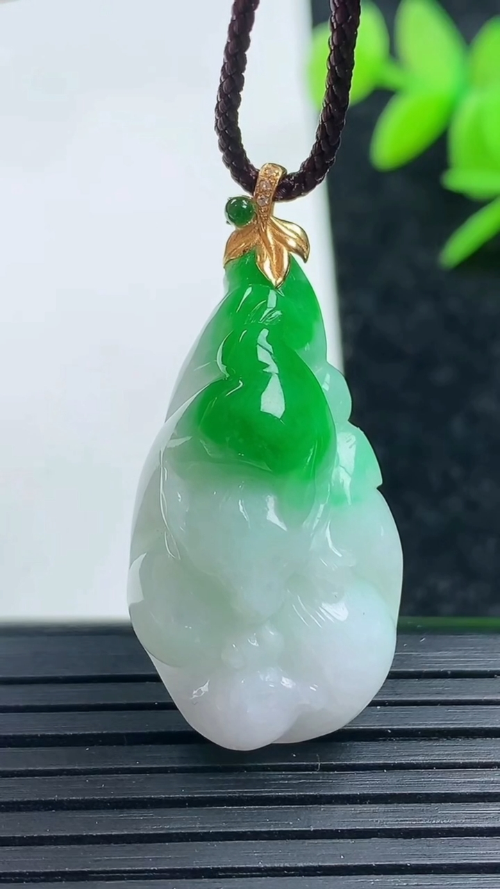 天然A货翡翠九尾狐吊坠尺寸32.3-16.8-9.4重量:7.59g
3月16日