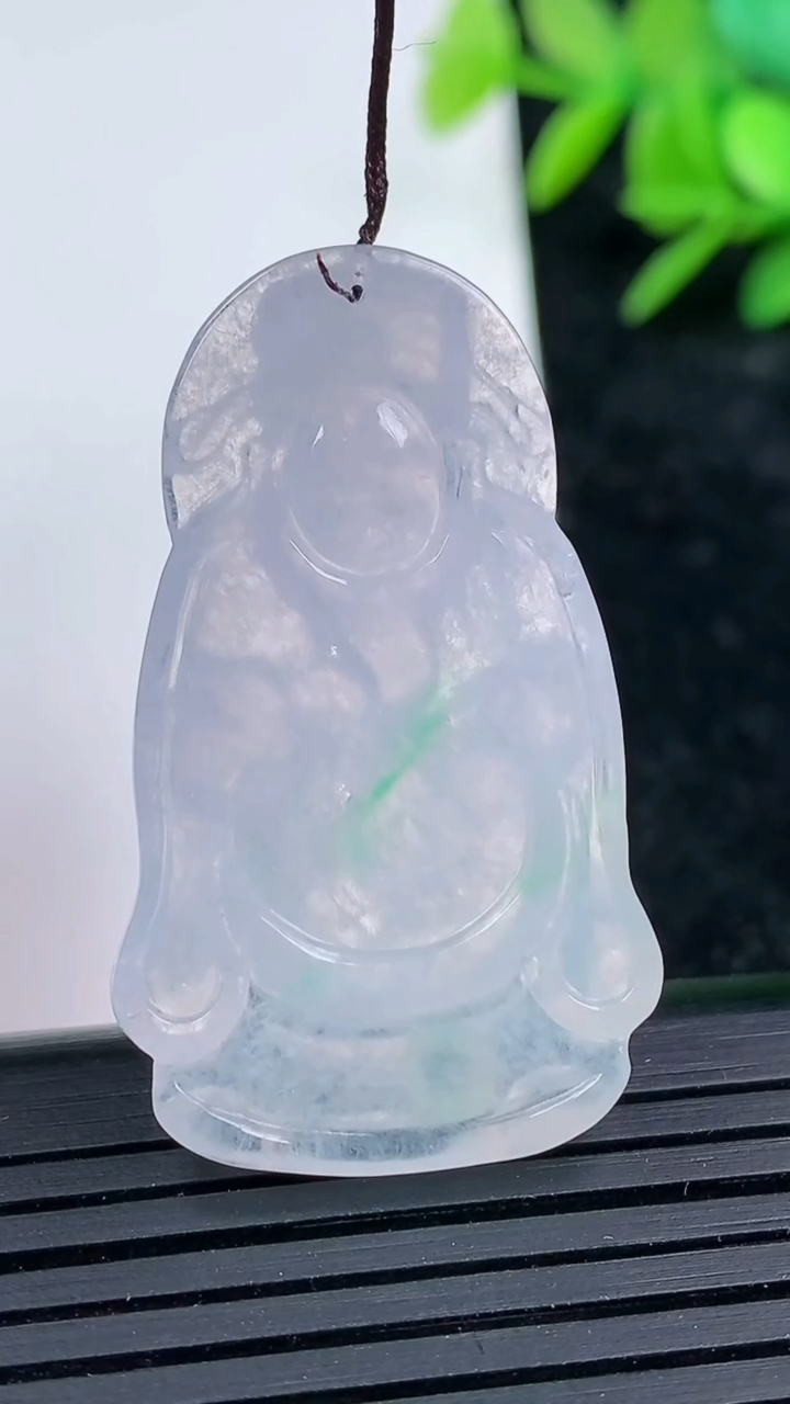 天然A货翡翠财神爷吊坠，尺寸39-23.5-6，重量:8.94g
3月16日