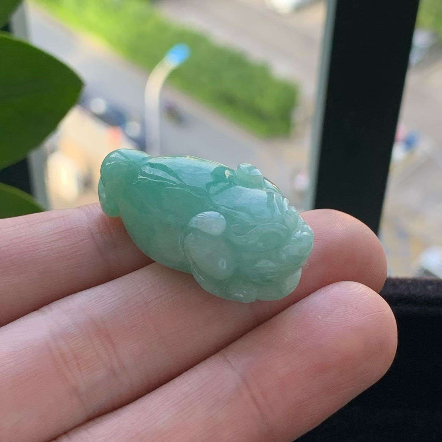 A货天然翡翠冰糯种满绿金蟾吊坠重量17.21
3月17日