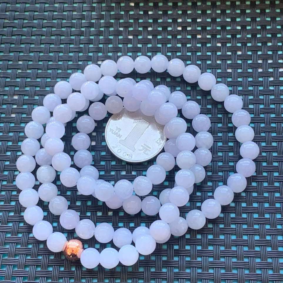 A货天然翡翠冰糯种紫罗兰项链108颗重量66.62
3月17日