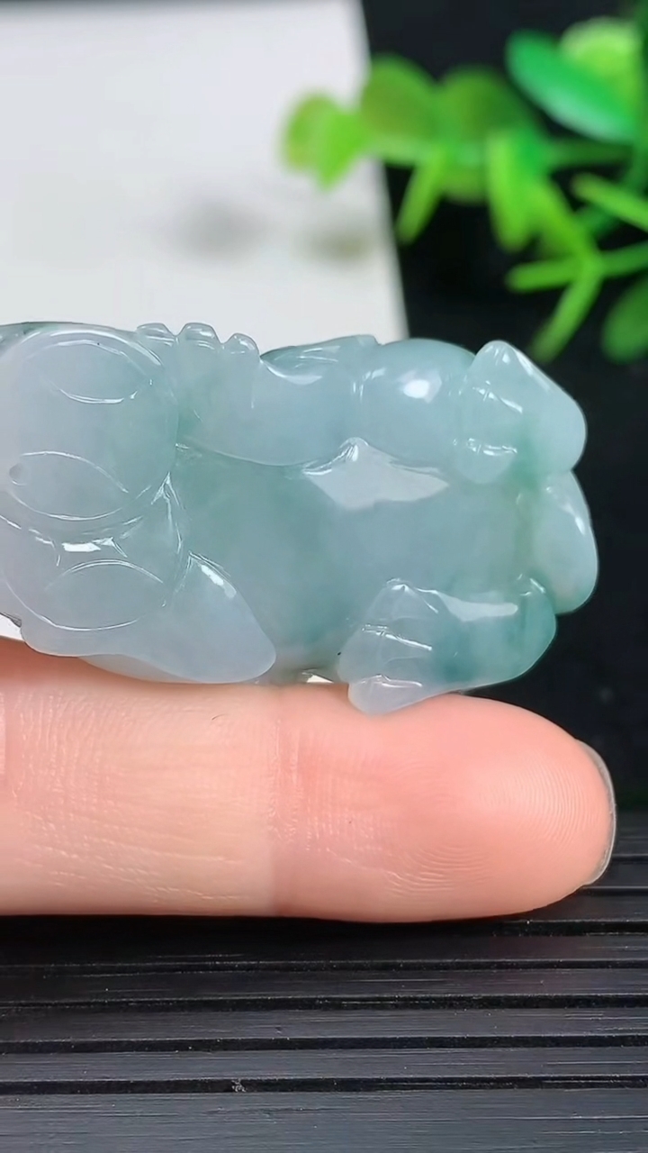 天然A货翡翠飘花霸王貔貅吊坠，尺寸39.6-21.6-11，重量:20.61g
3月18日