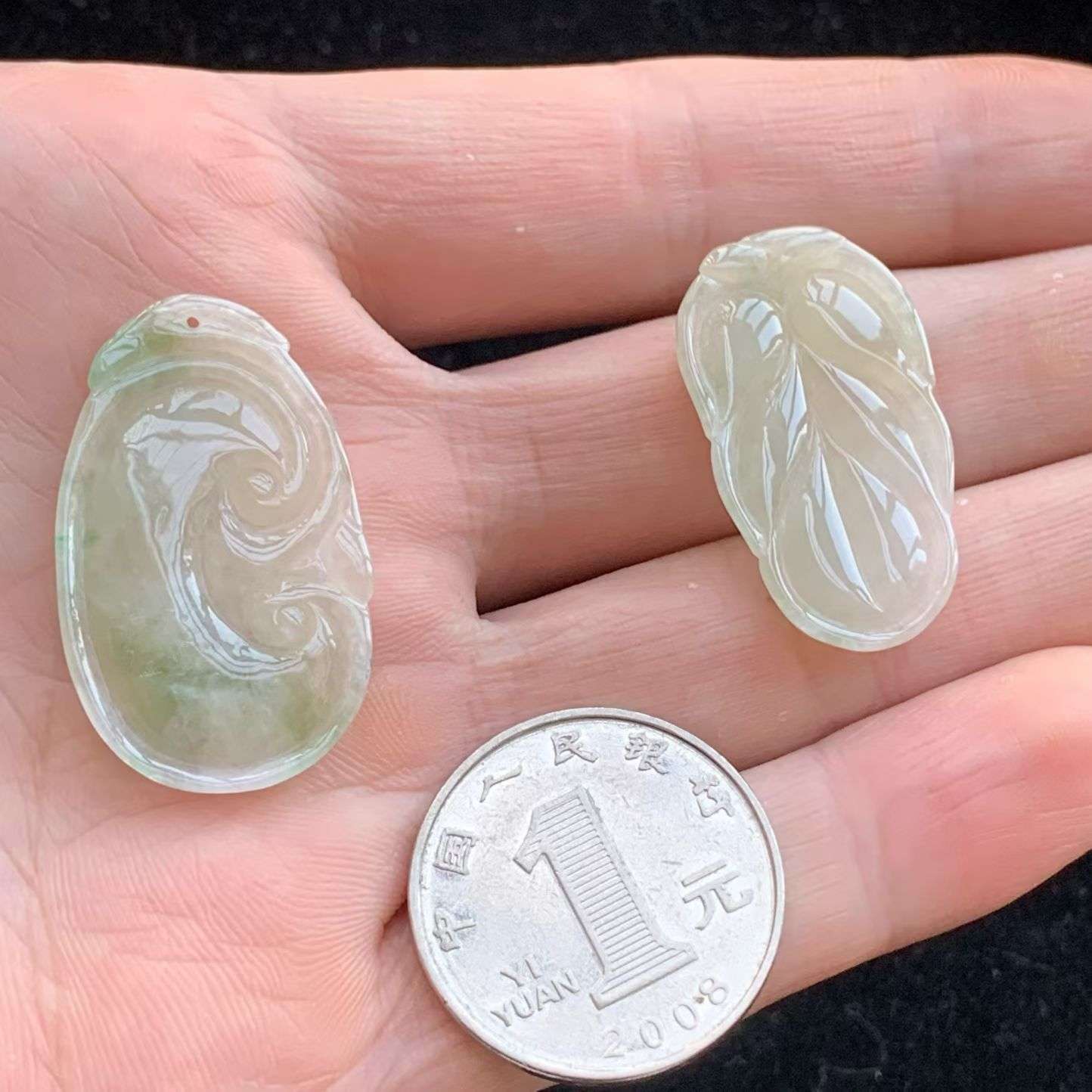 A货天然翡翠冰糯种飘花如意叶子一对吊坠重量4.19
3月18日
