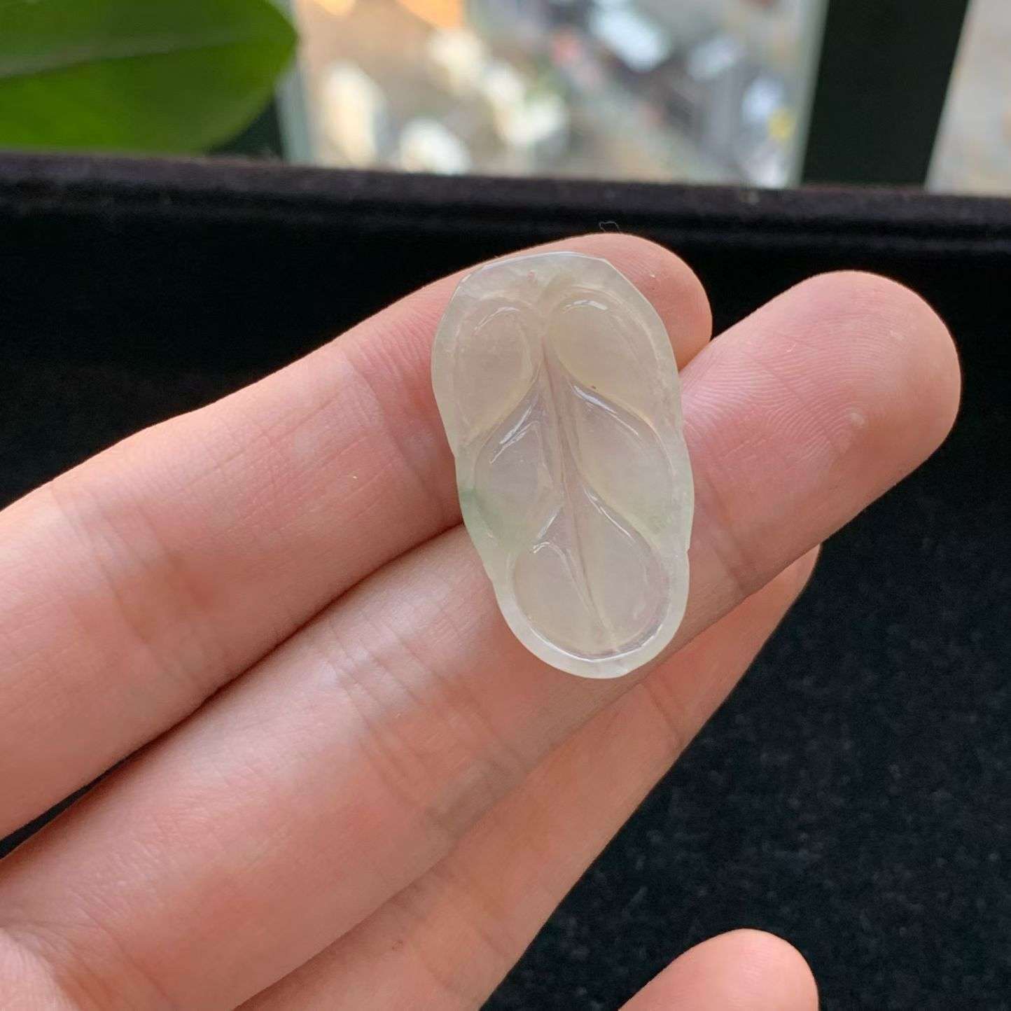 A货天然翡翠冰糯种飘绿叶子吊坠重量3.31
3月19日