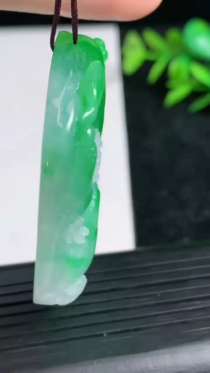 天然A货翡翠山水牌吊坠尺寸49.9-38.5-9.2重量39.54g
3月21日