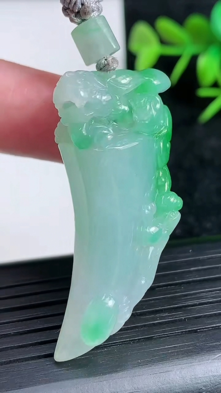 天然A货翡翠龙牙吊坠尺寸47.4-22.6-13.4重量:22.61g
3月22日