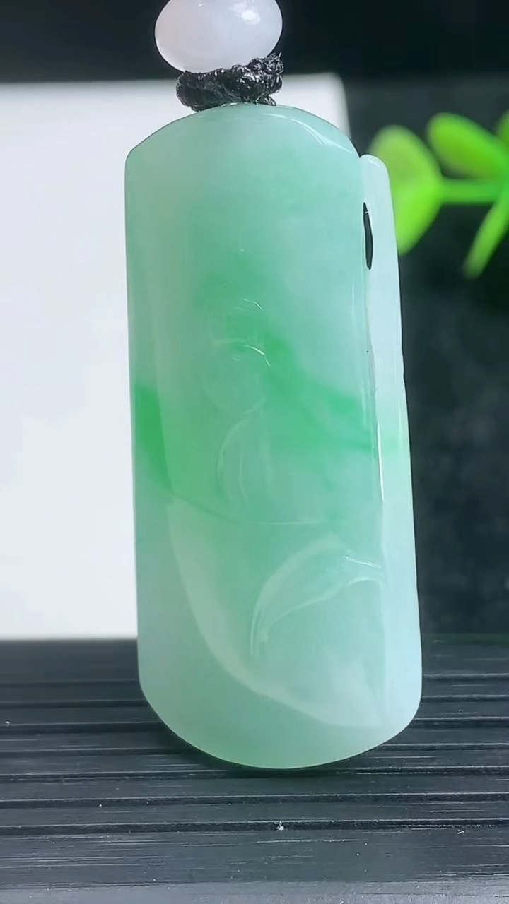 天然A货翡翠节节高升 竹节吊坠尺寸76.2-19.8-7.6重量:19.48g
3月22日