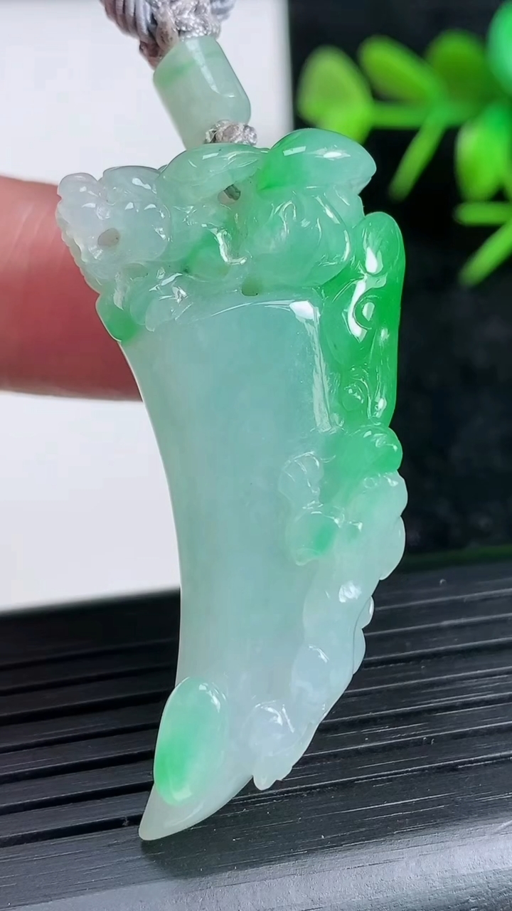 天然A货翡翠龙牙吊坠尺寸47.4-22.6-13.4重量:22.61g
3月22日