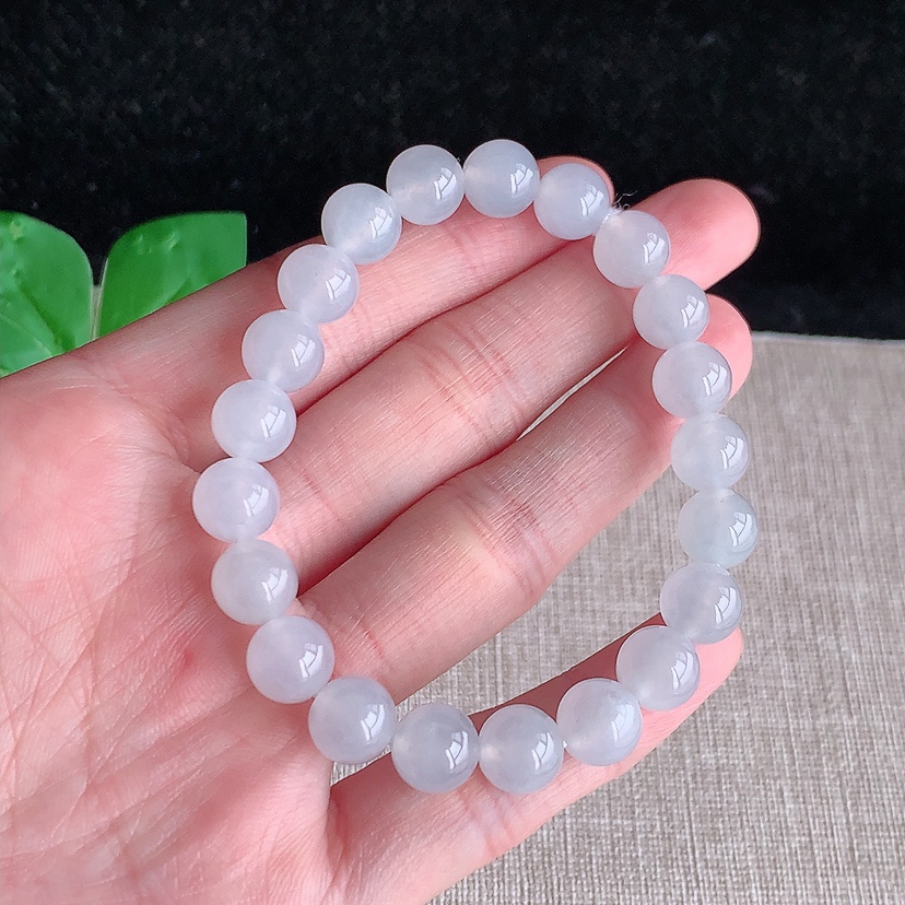 天然A货翡翠白冰白月光圆珠佛珠手串21颗 完
尺寸8.6mm 重量24.96g 0322