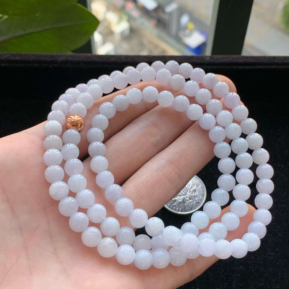 A货天然翡翠冰糯种紫罗兰项链重量62.15
3月22日