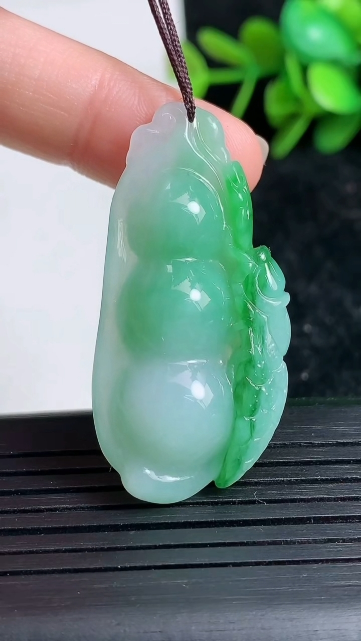 天然A货翡翠福豆吊坠尺寸42.1-20.3-7.7重量:8.55g
3月23日