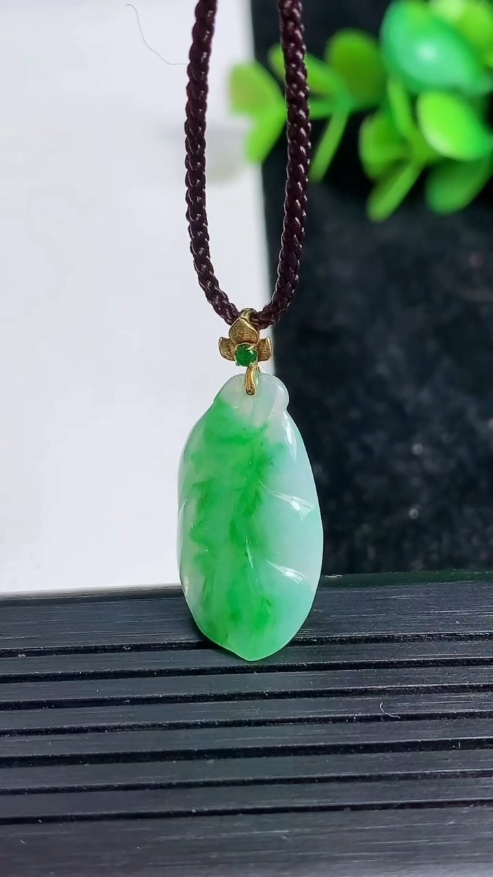 天然A货翡翠金枝玉叶 叶子吊坠尺寸22.9-12.2-3.1重量:1.71g
3月23日