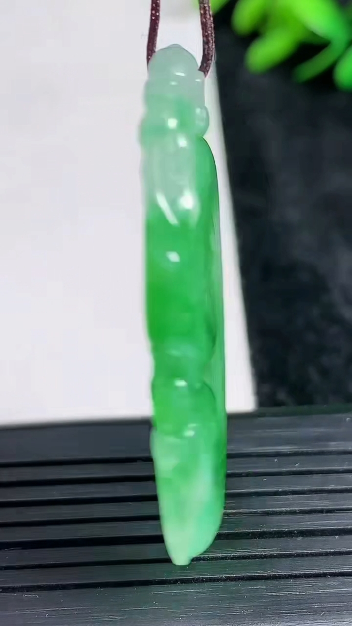 天然A货翡翠如意吊坠尺寸47.1-24.9-4.8重量:12.42g
3月23日