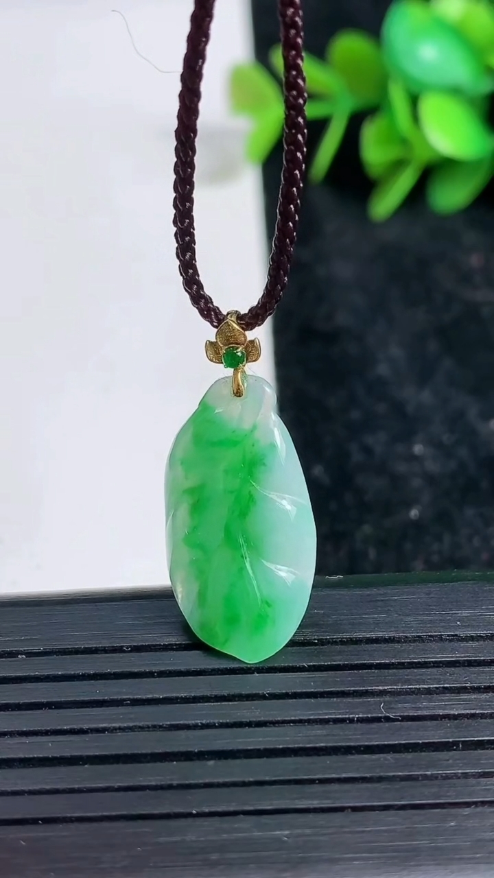 天然A货翡翠金枝玉叶 叶子吊坠尺寸22.9-12.2-3.1重量:1.71g
3月23日