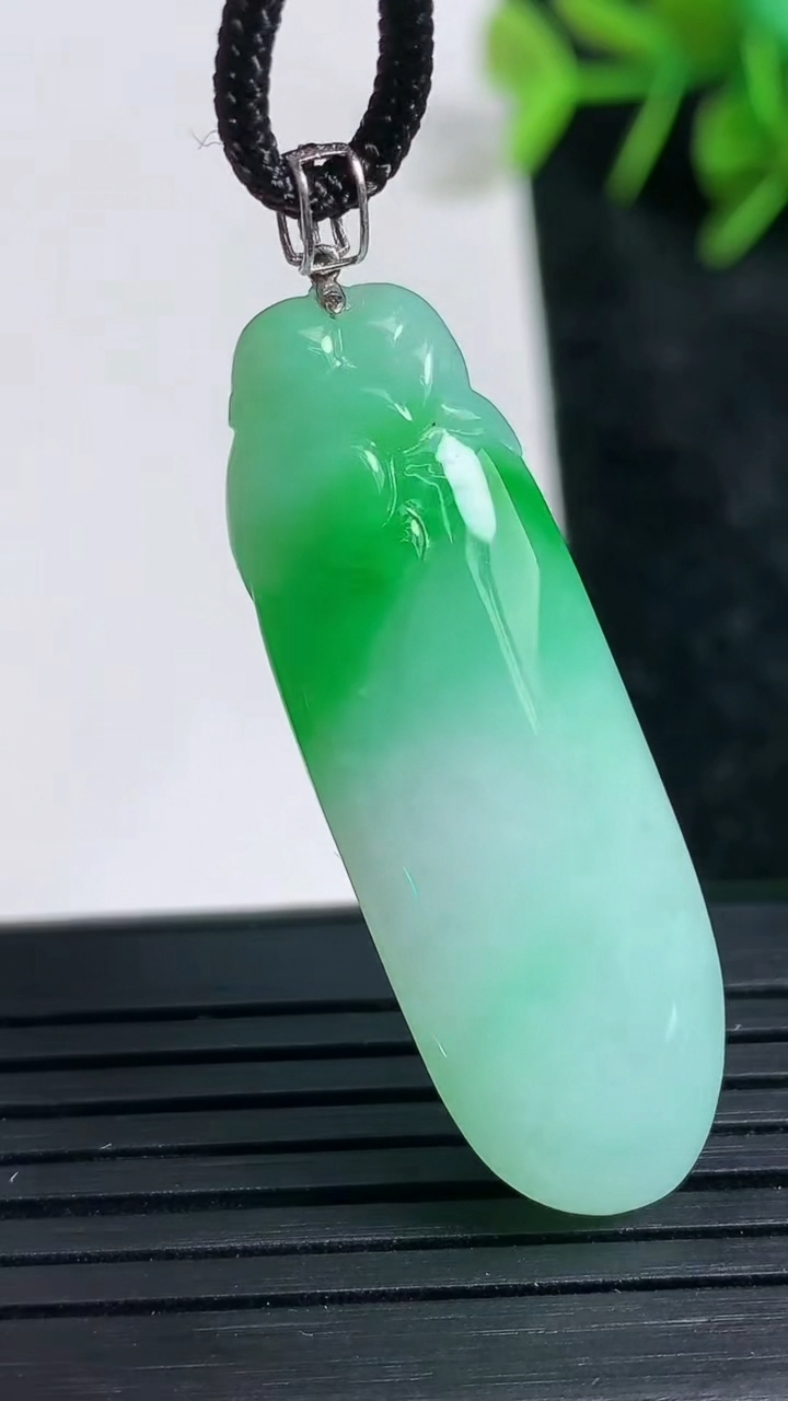 天然A货翡翠福瓜吊坠尺寸38.9-14-8.4重量:9.22g
3月23日