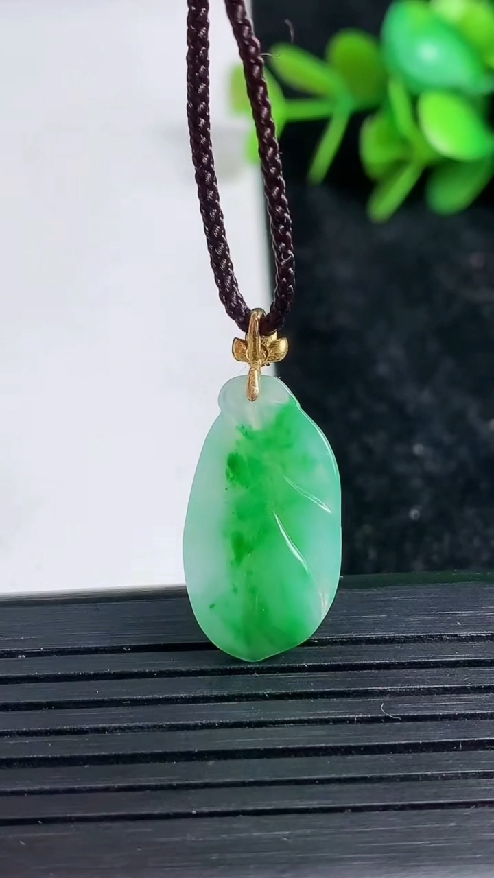 天然A货翡翠金枝玉叶 叶子吊坠尺寸22.9-12.2-3.1重量:1.71g
3月23日