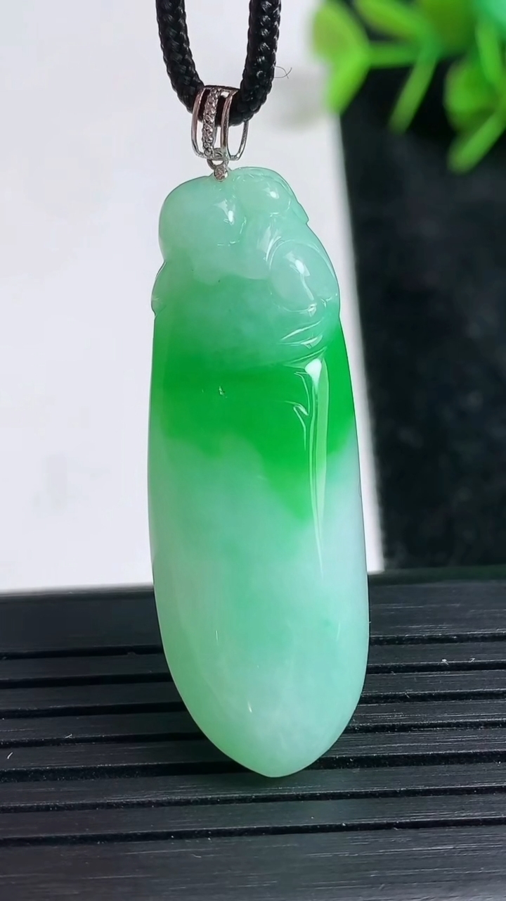 天然A货翡翠福瓜吊坠尺寸38.9-14-8.4重量:9.22g
3月23日