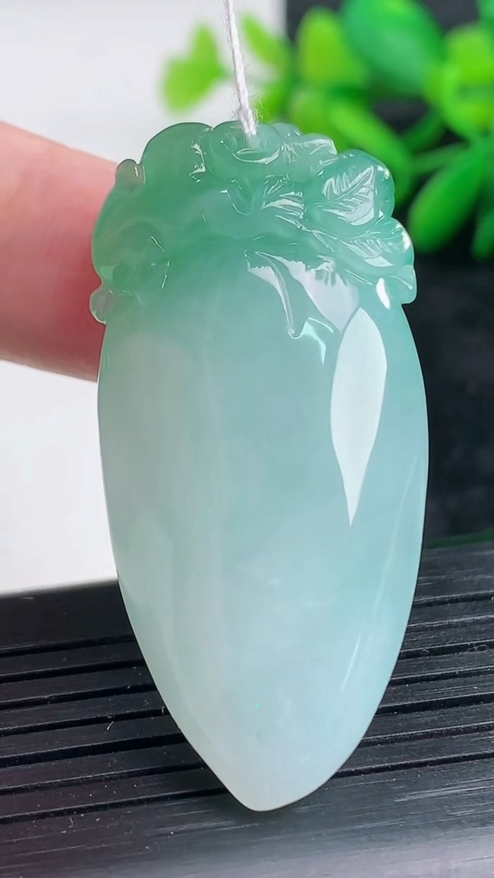 天然A货翡翠福瓜吊坠尺寸44.5-21.5-11.1重量:18.47g
3月25日