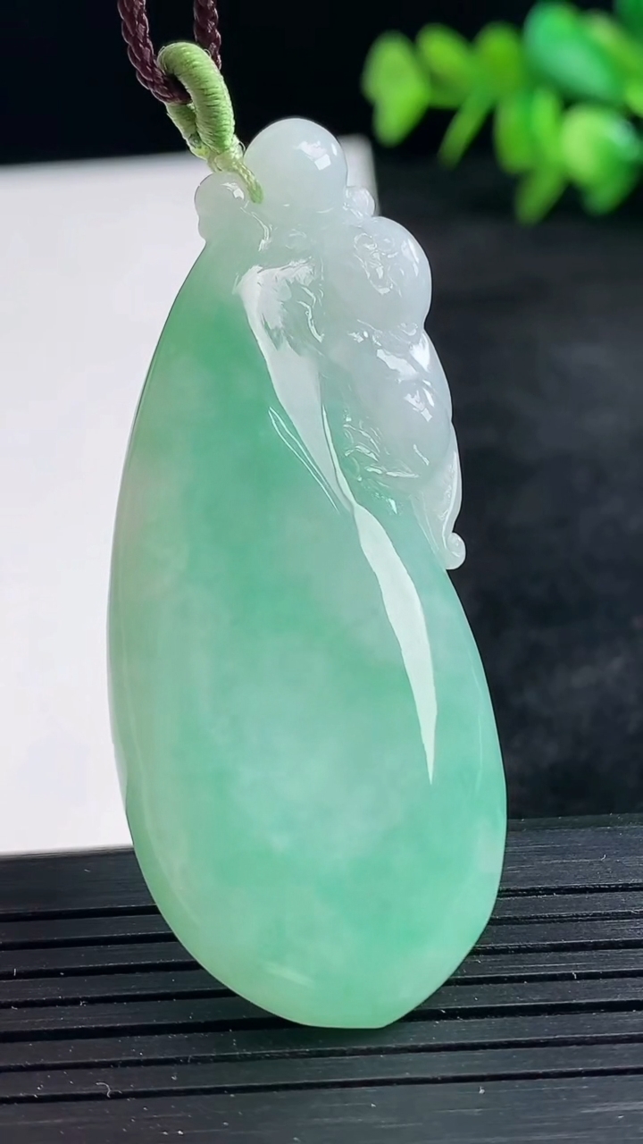 天然A货翡翠福瓜吊坠尺寸56.1-24-7.6重量:22.39g
3月25日