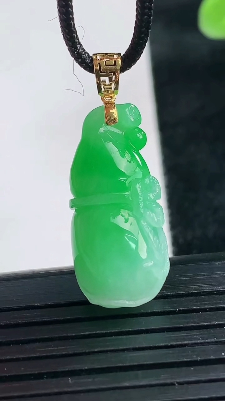 天然A货翡翠葫芦吊坠尺寸25.5-12-9.3重量:4.76g
3月25日