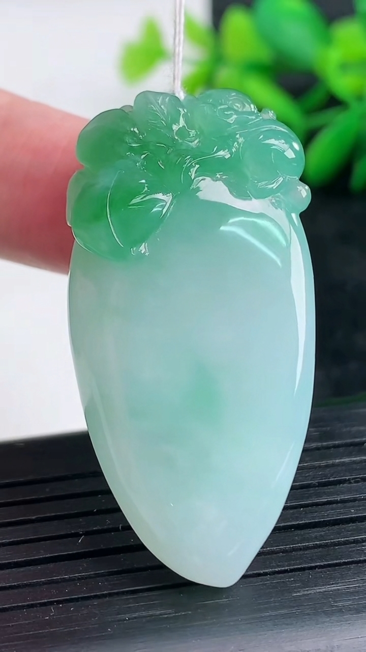 天然A货翡翠福瓜吊坠尺寸44.5-21.5-11.1重量:18.47g
3月25日