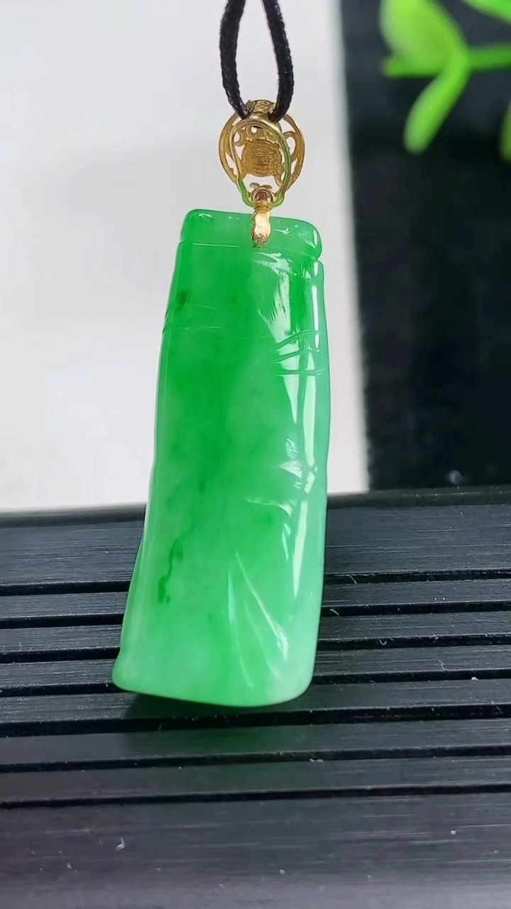 天然A货翡翠节节高升 竹节吊坠尺寸29.9-11.5-6.2重量:4.88g
3月27日