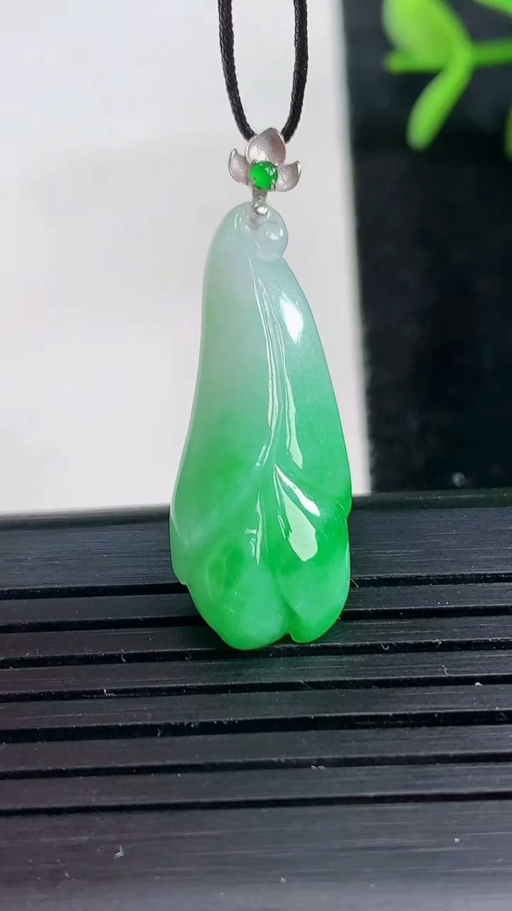 天然A货翡翠玉兰花吊坠尺寸28.7-10.8-6.1重量:3.33g
3月27日