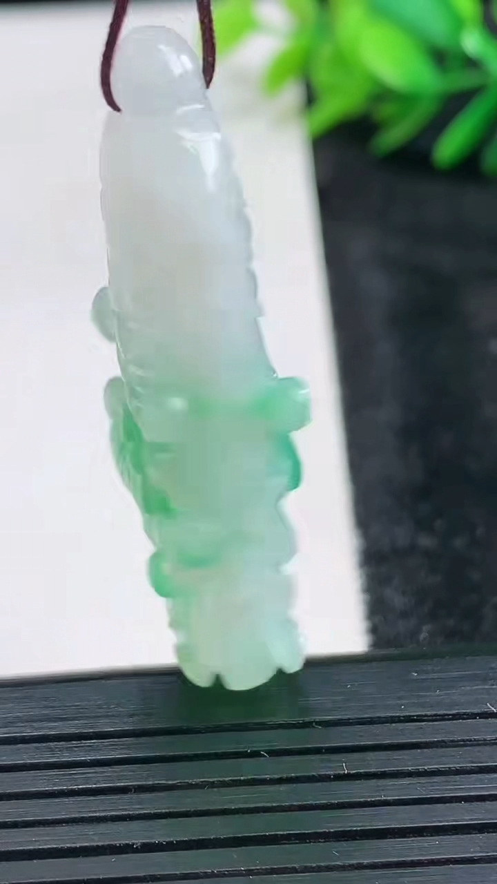 天然A货翡翠白菜吊坠尺寸49.5-16.4-10.1重量:14.18g
3月27日