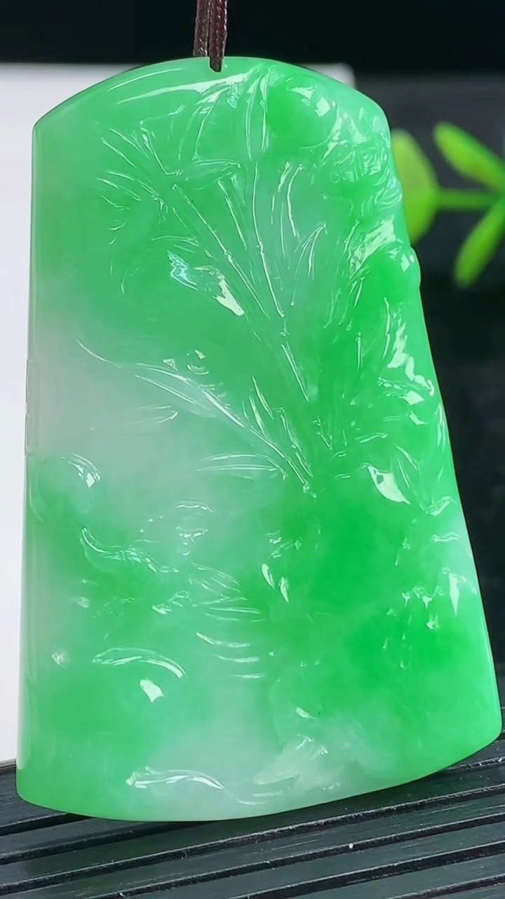 天然A货翡翠鸟语花香吊坠尺寸52-34.3-4.8重量:21.07g
3月28日