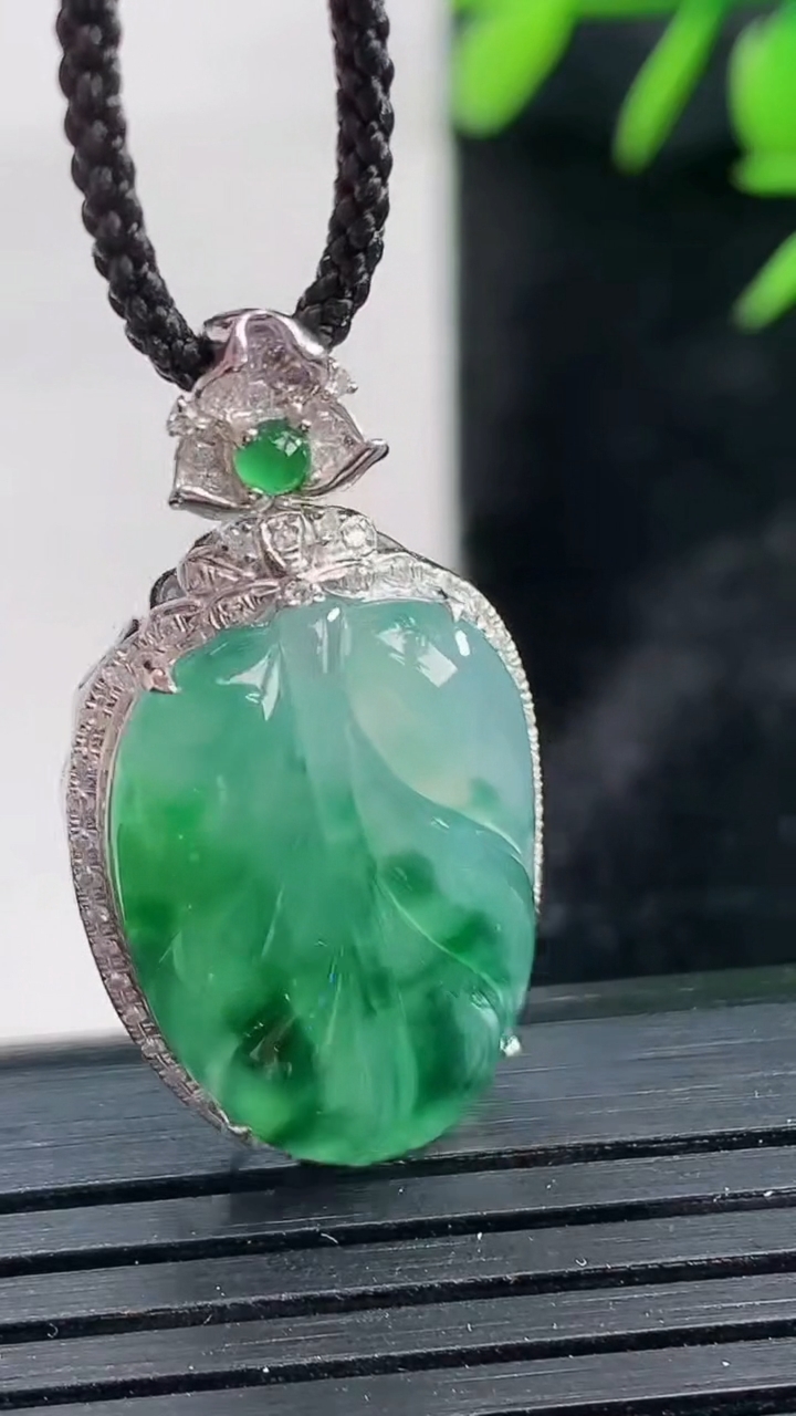 天然A货翡翠种飘花金枝玉叶 叶子吊坠尺寸30.4-16-6.6重量:4.06g
3月28日