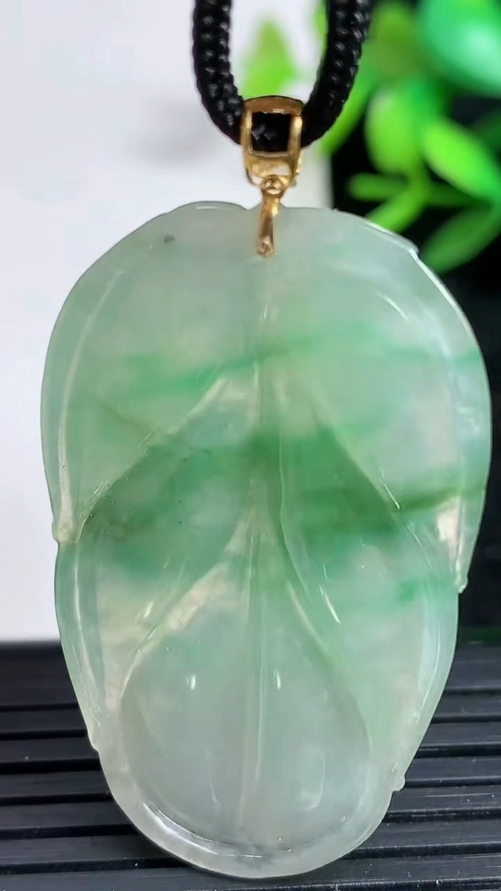 天然A货翡翠金枝玉叶 叶子吊坠，尺寸42-25.6-5.7，重:11.08g
3月29日