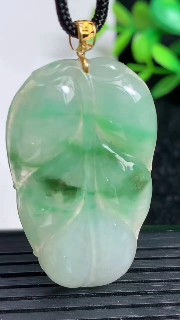 天然A货翡翠金枝玉叶 叶子吊坠，尺寸42-25.6-5.7，重:11.08g
3月29日