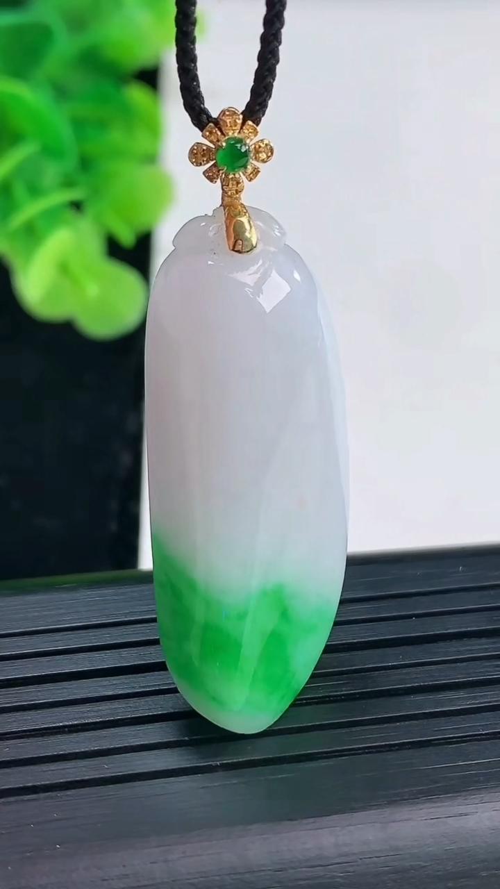 天然A货翡翠福瓜吊坠尺寸39.2-15.7-9.6重量:11.27g
3月31日