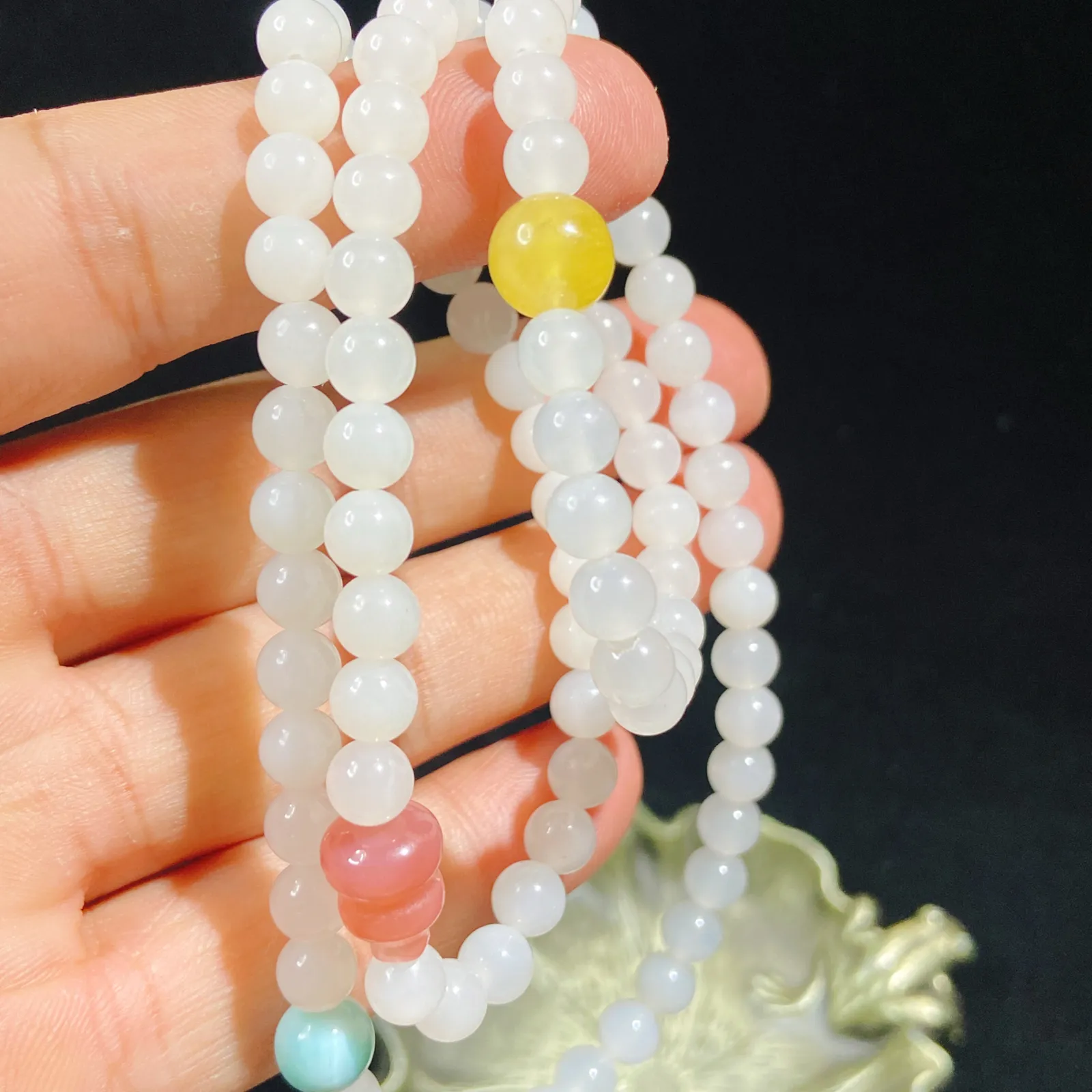 和田玉羊脂白葫芦挂件项链6手串 尺寸6无裂无杂料子细腻 ️项链️手串