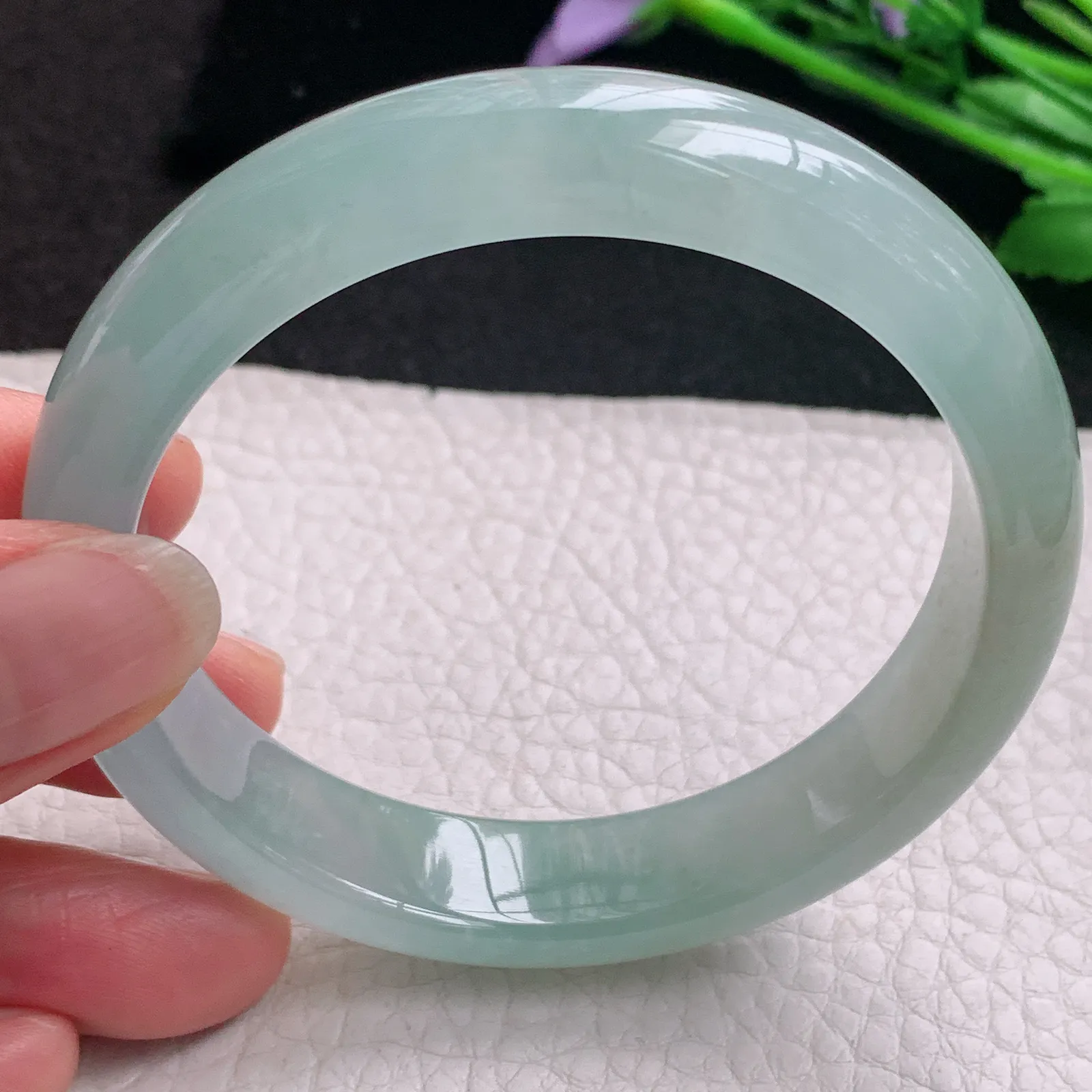 ss实拍58*12.2*7.7平安镯 天然缅甸翡翠A货玉手镯冰晴宽边玉手环