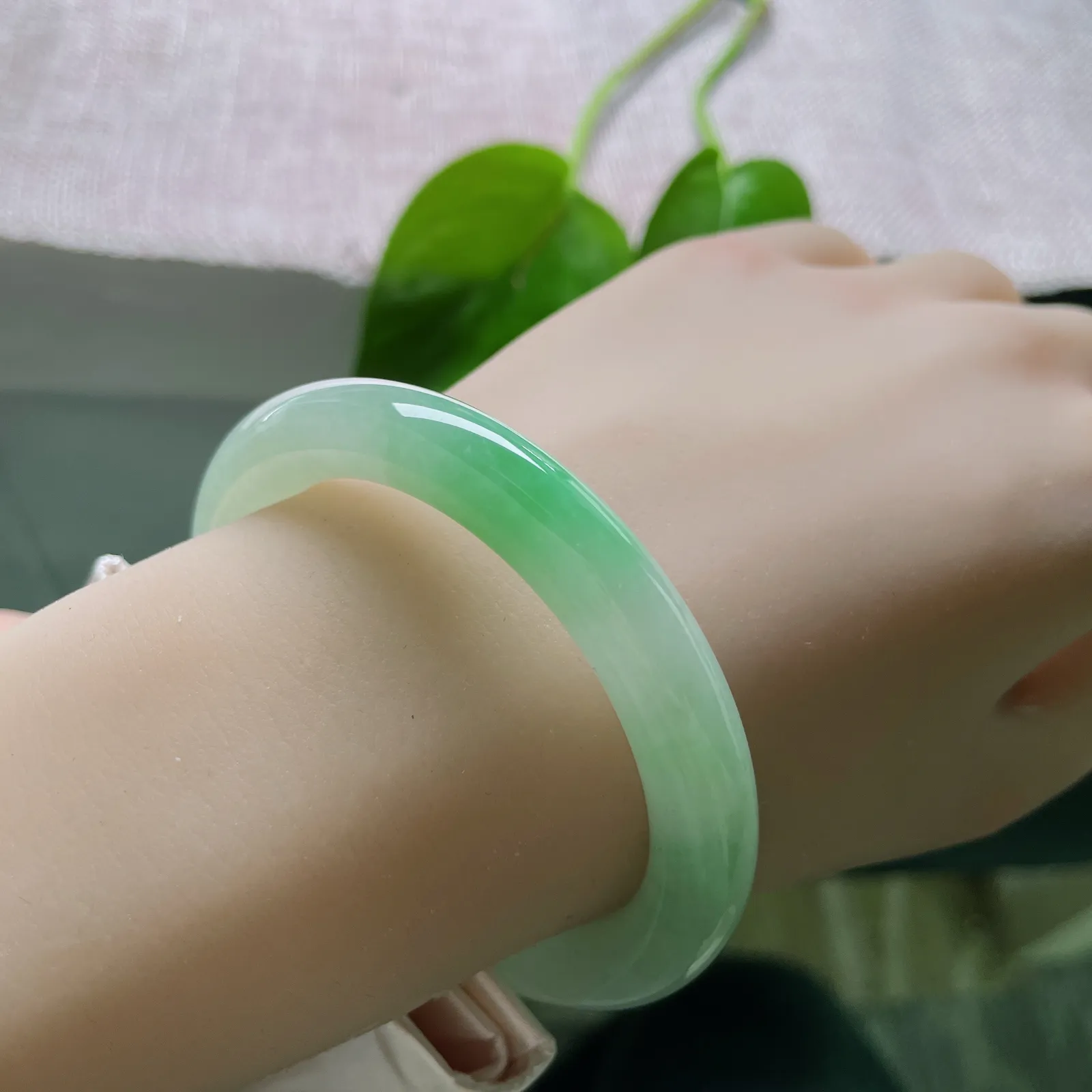 53.3/9.4飘绿圆条，水润细腻，似山间晨曦，林梢透出的第一缕光，贵气