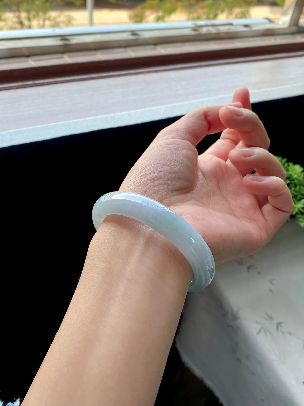 晴蓝底正圈成品（棉纹不显不扣）

⭕️55.5-12.2-8.7