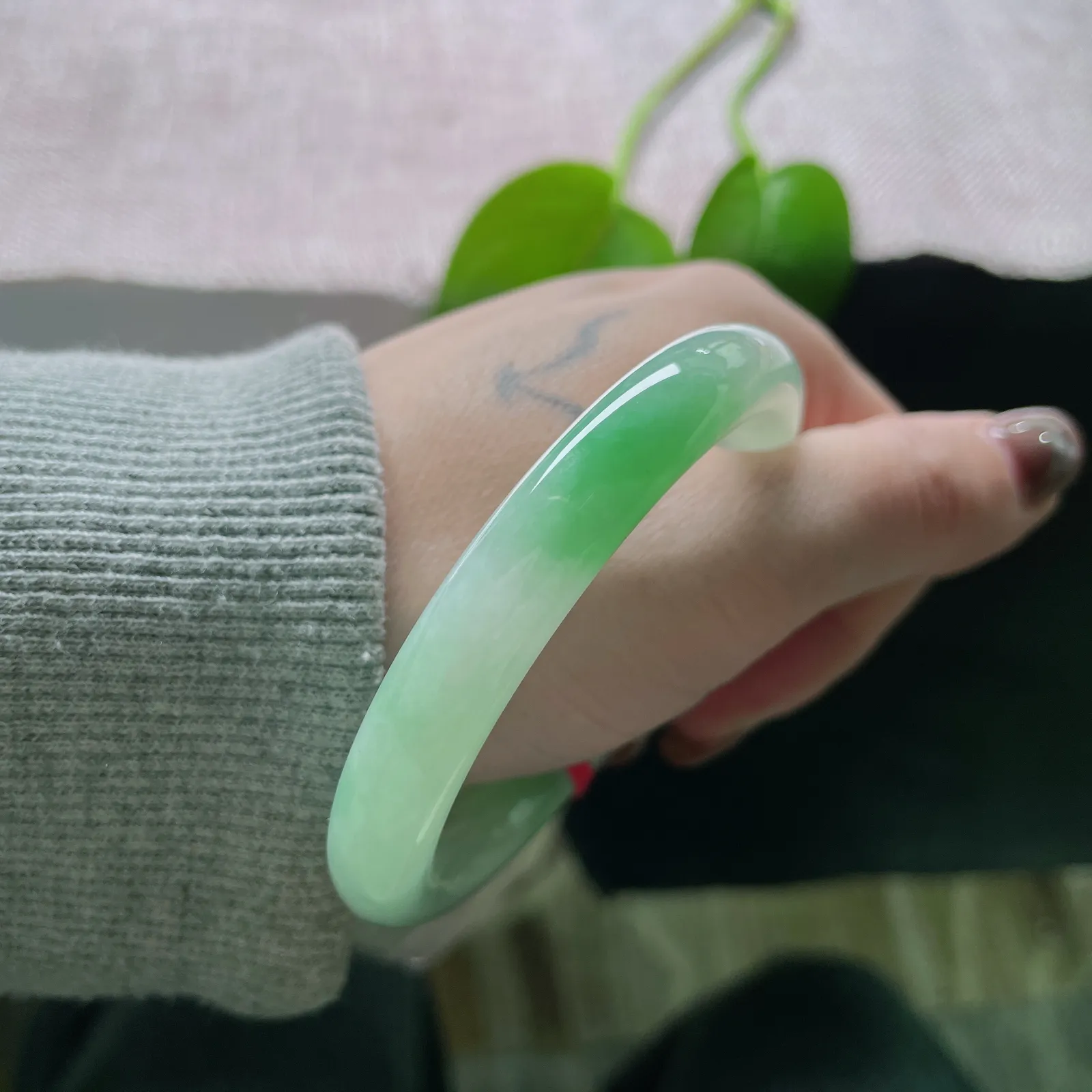 53.3/9.4飘绿圆条，水润细腻，似山间晨曦，林梢透出的第一缕光，贵气