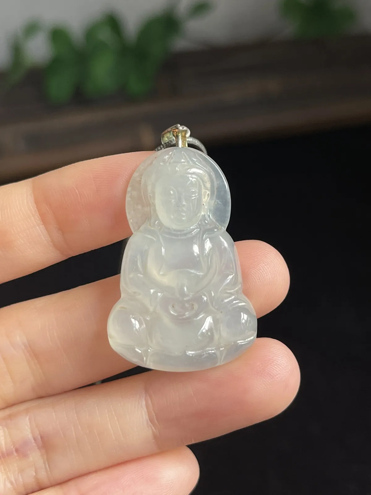 翡翠观音，印记：S925