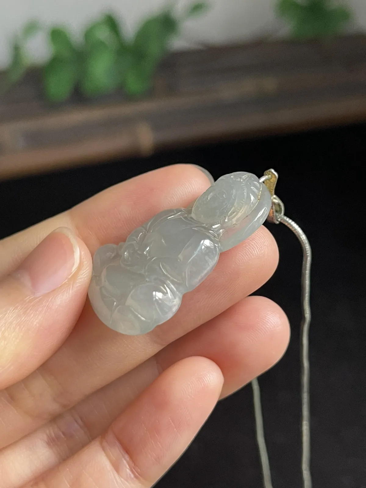 翡翠观音，印记：S925