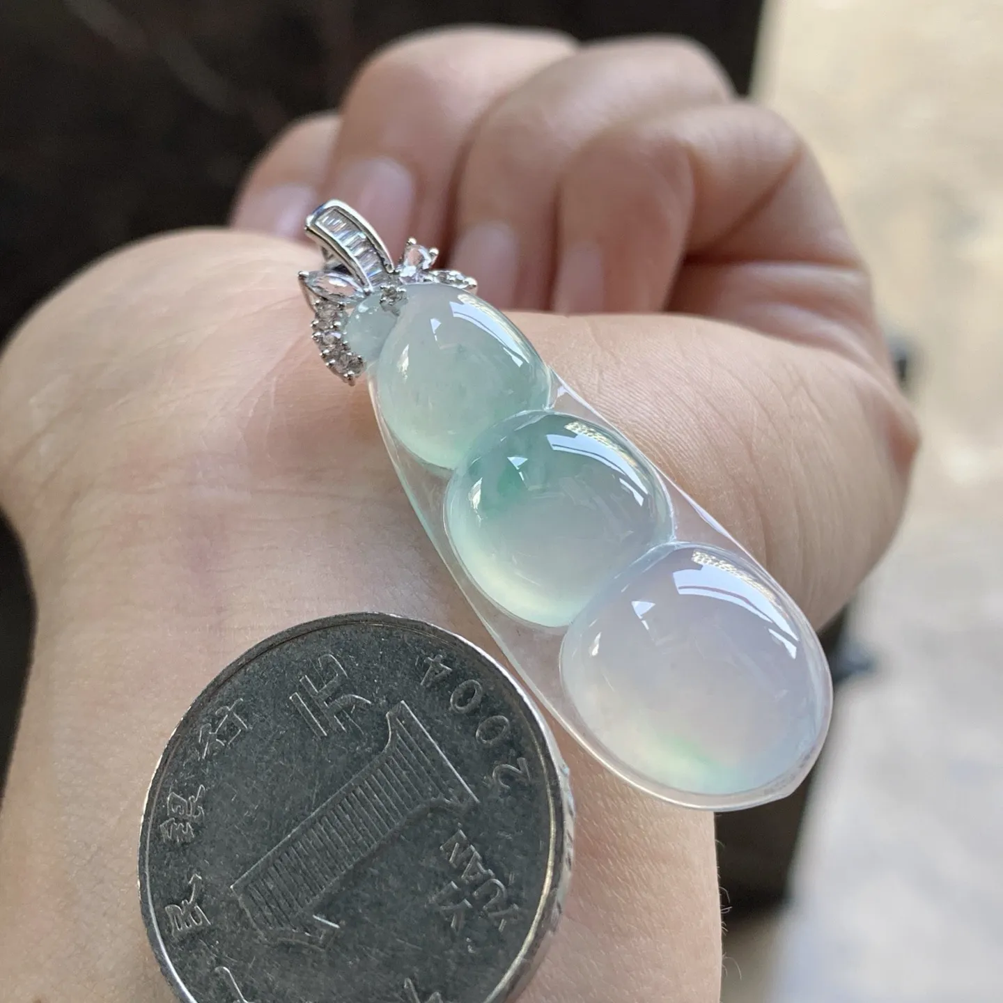 金扣飘绿豆子^_^清新 尺寸39.3-15.7-6.6mm