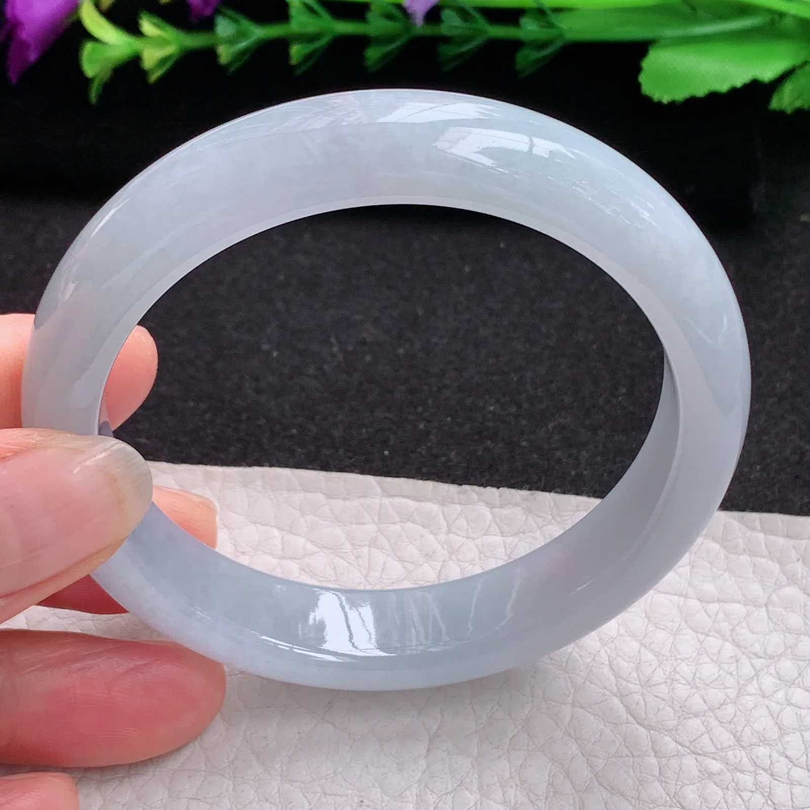 xx纯美款56*10.5*8.2平安镯 天然缅甸翡翠A货年轻胶感宽边玉手环