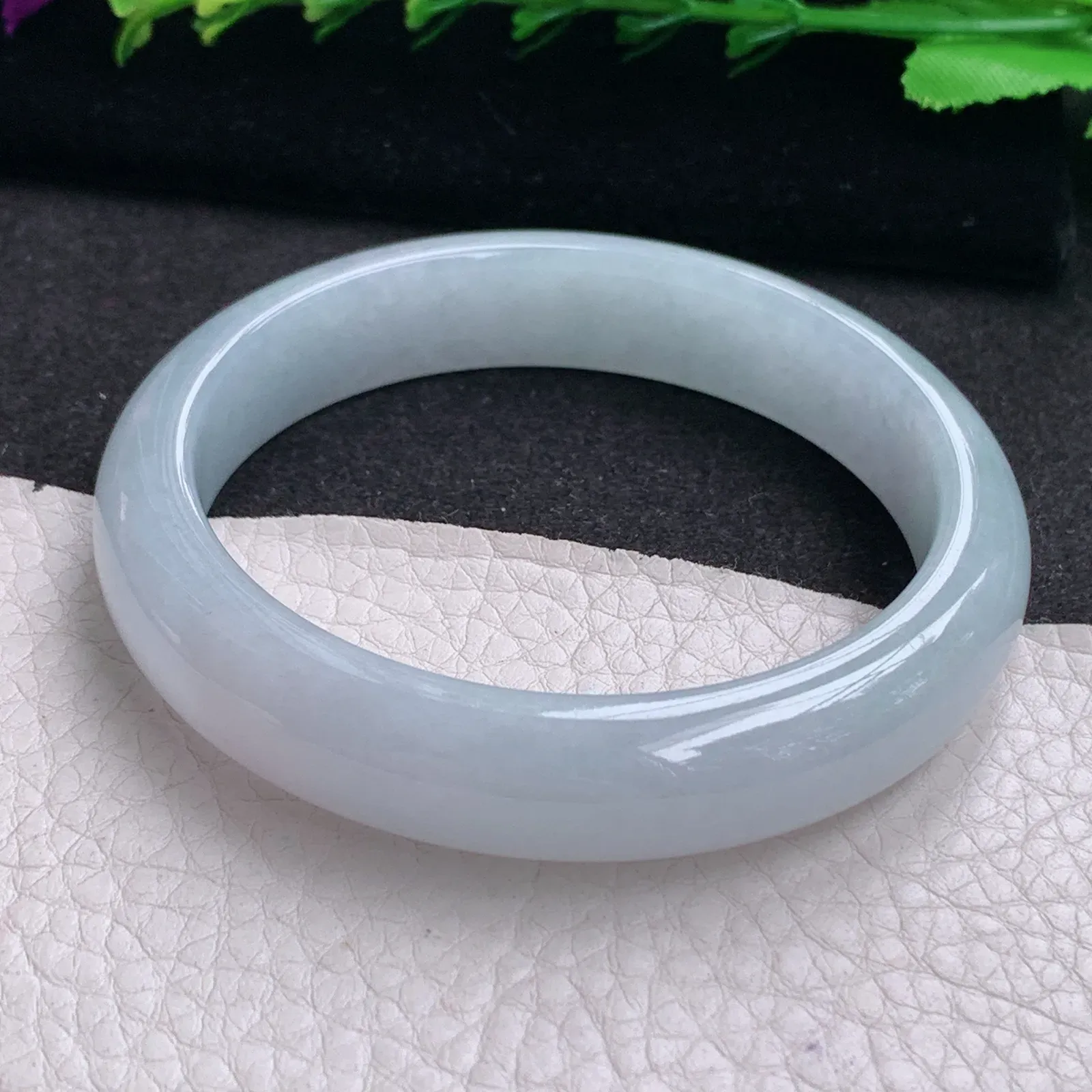 xx纯美款56*10.5*8.2平安镯 天然缅甸翡翠A货年轻胶感宽边玉手环