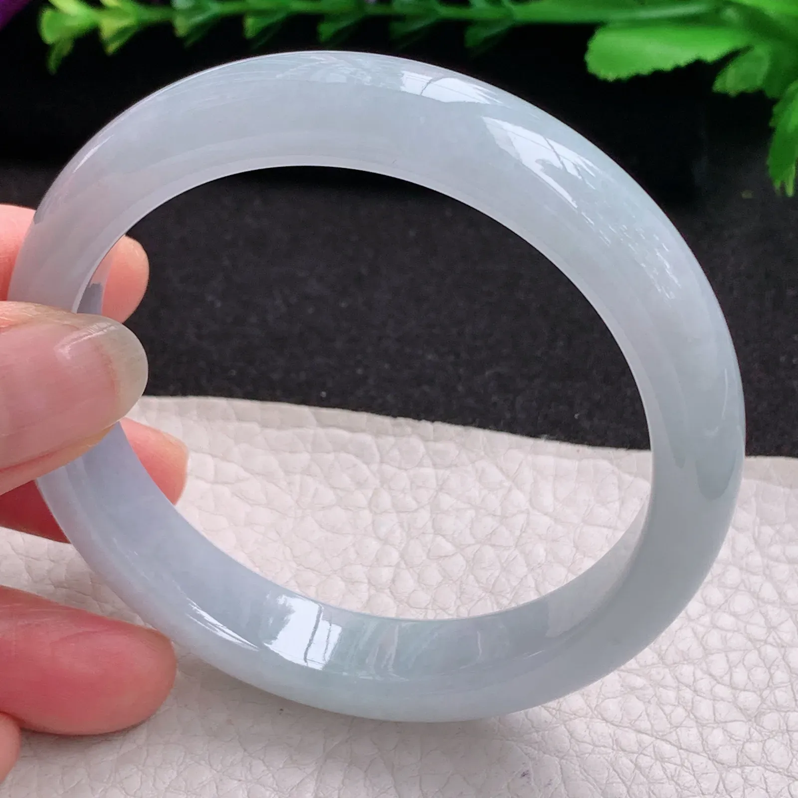 xx纯美款56*10.5*8.2平安镯 天然缅甸翡翠A货年轻胶感宽边玉手环